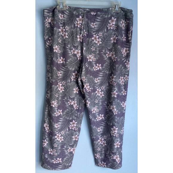 NWT Chaser Lounge Capri Pants Floral Large - Picture 6 of 8